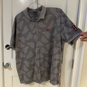 Gray Patterned Men's Polo Shirt RED SOX - WORN ONCE EXCELLENT CONDITION